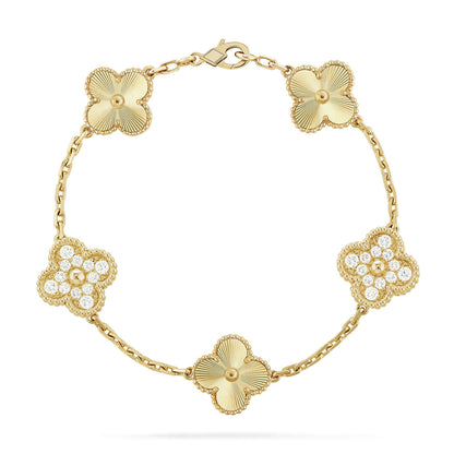 [RAFFINE] CLOVER 5 MOTIF LASER BRACELET COLLECTION