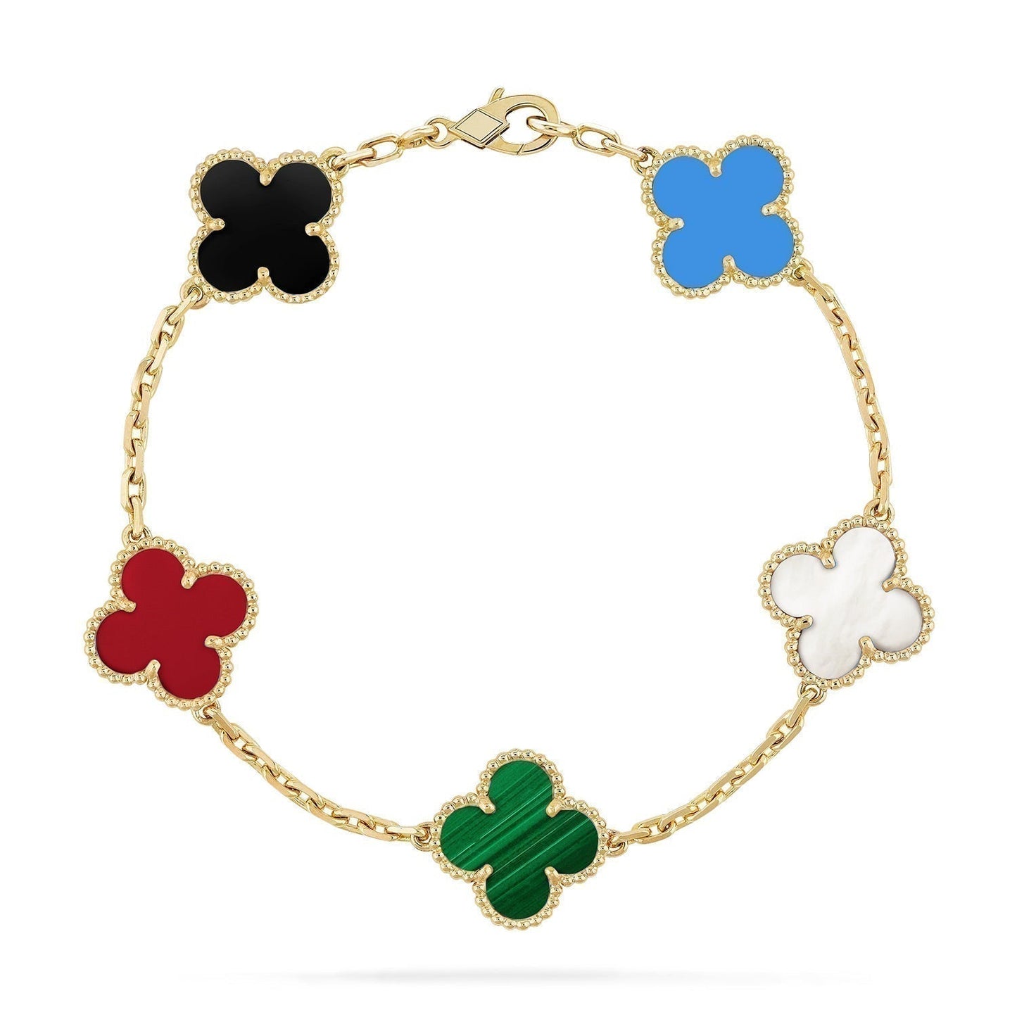 [RAFFINE]CLOVER 5 MOTIFS MEHRFARBIGES ARMBAND