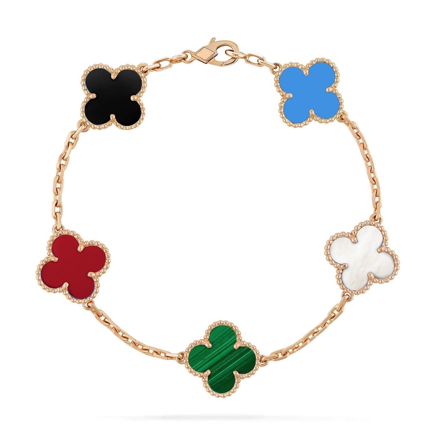 [RAFFINE]CLOVER 5 MOTIFS MEHRFARBIGES ARMBAND