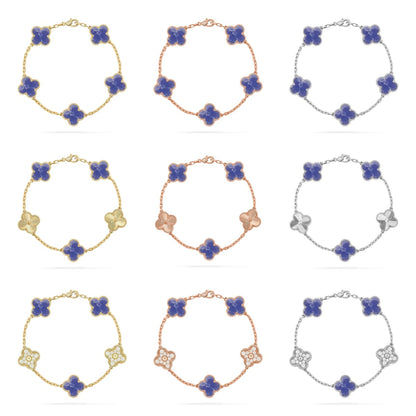 [LUXE]CLOVER 5 MOTIF BLUE VEINS BRACELET COLLECTION