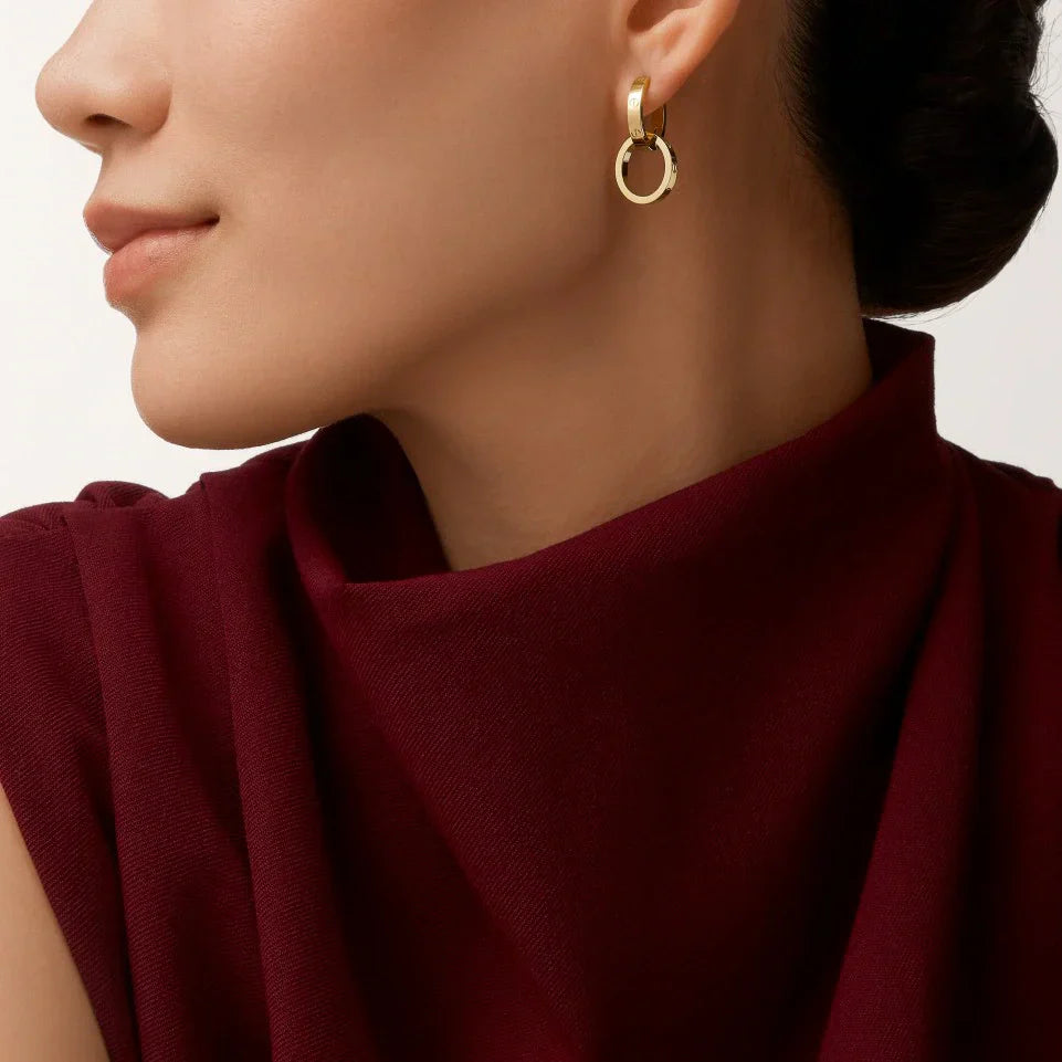 [Raffine]LOVE 3.3MM DANGLE EARRINGS