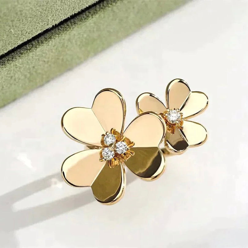 [RAFFINE]CLOVER COMOS GOLD DIAMOND RING