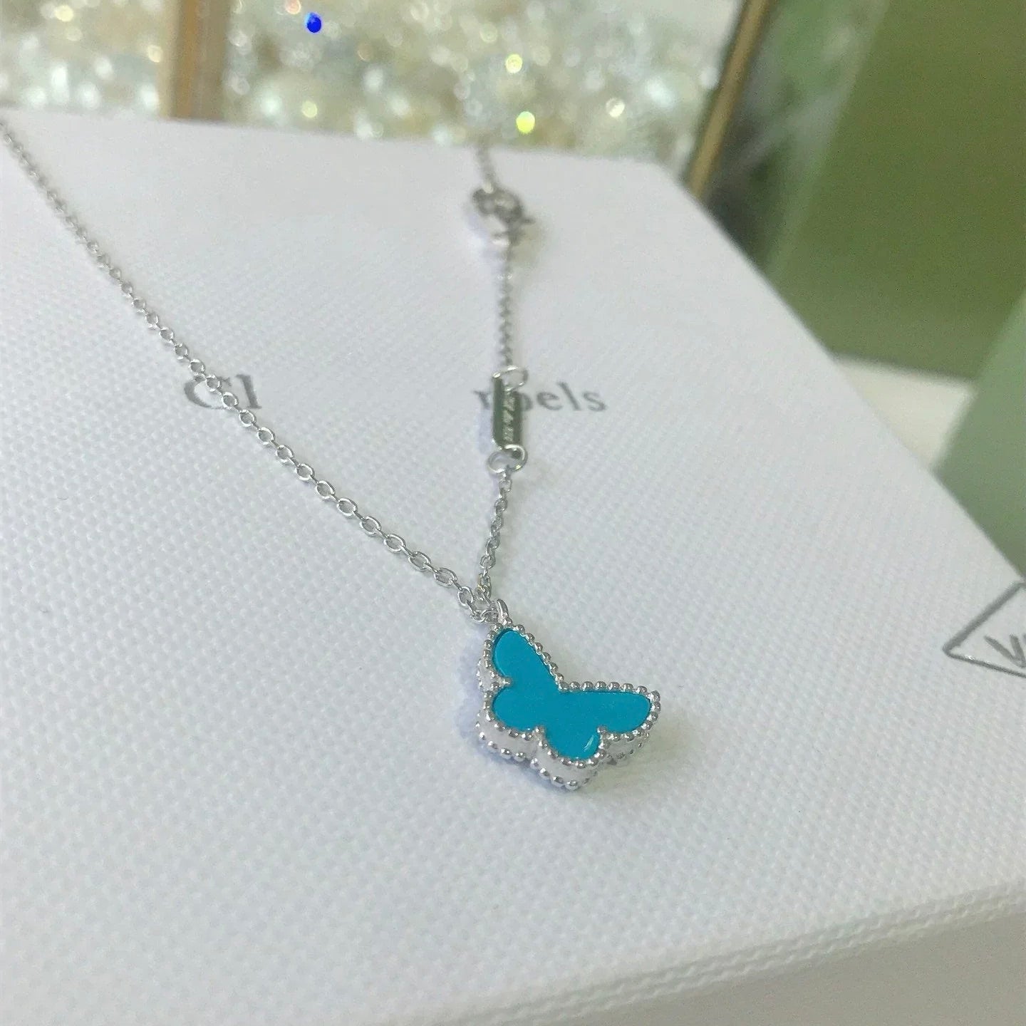 [RAFFINE]PULSERA MARIPOSA TURQUESA PLATA