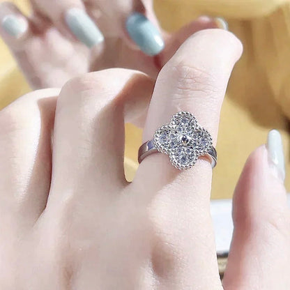 [RAFFINE]CLOVER DIAMOND RING