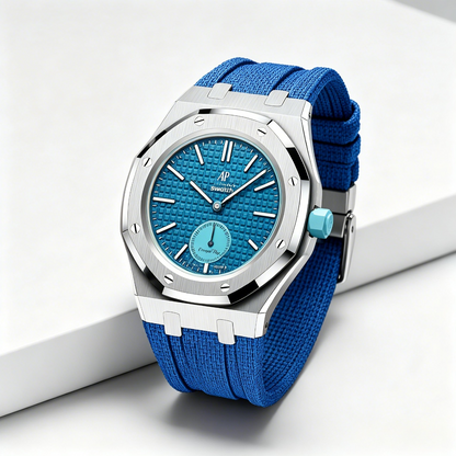 Steel Case & Fluoroelastomer Strap Full‑wrap Embedded Watch Band
