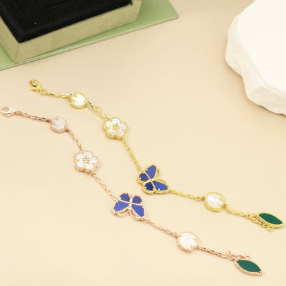 [RAFFINE]LUCKY SPRING BUTTERFLY 5 MOTIF BRACELET