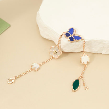 [RAFFINE] LUCKY SPRING SCHMETTERLING ARMBAND MIT 5 MOTIVEN