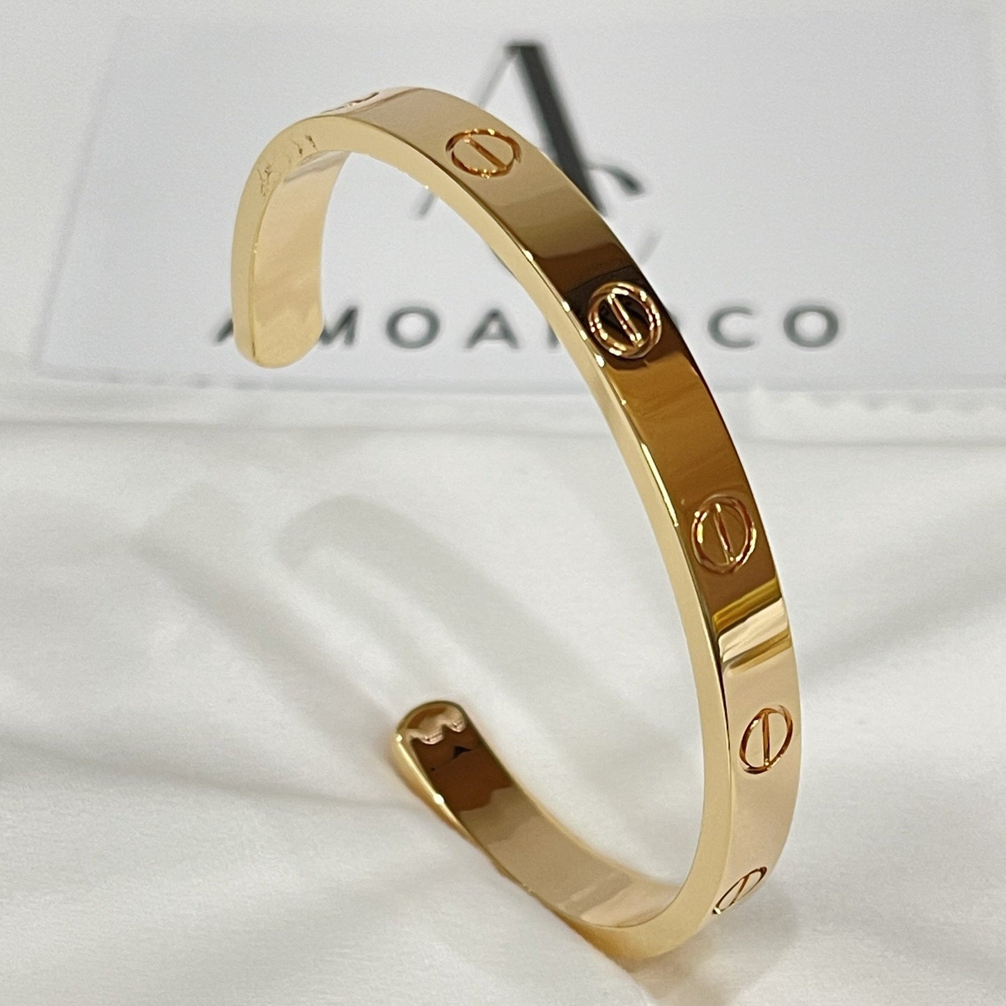 [RAFFINE] PULSERA DE AMOR DE 6,1 MM CON BRAZALETE ABIERTO