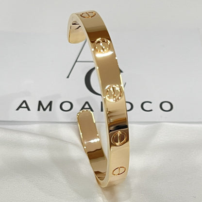 [RAFFINE] PULSERA DE AMOR DE 6,1 MM CON BRAZALETE ABIERTO