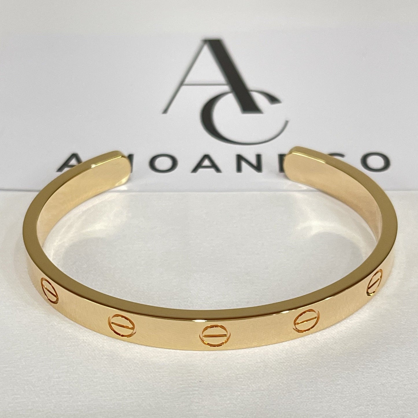 [RAFFINE] PULSERA DE AMOR DE 6,1 MM CON BRAZALETE ABIERTO