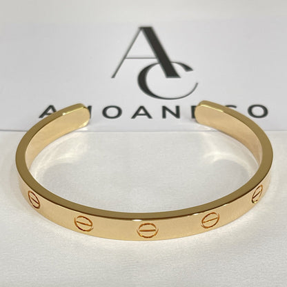 [RAFFINE] PULSERA DE AMOR DE 6,1 MM CON BRAZALETE ABIERTO