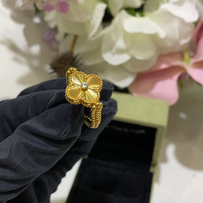 [LUXE]CLOVER RIVERSIBLE RING GOLD COLLECTION