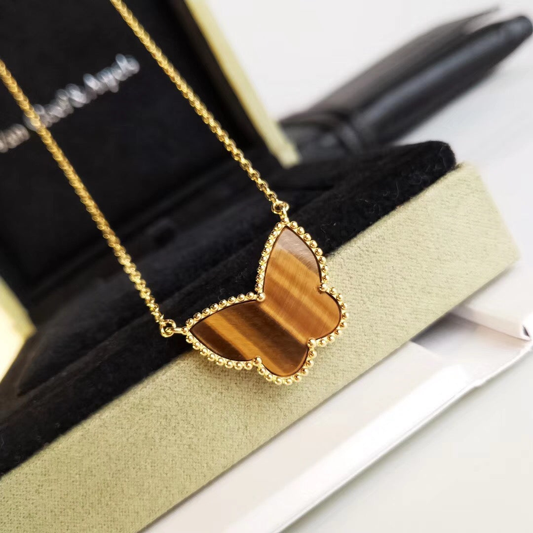 [RAFFINE] TIGER__ EYE BUTTERFLY NECKLACE