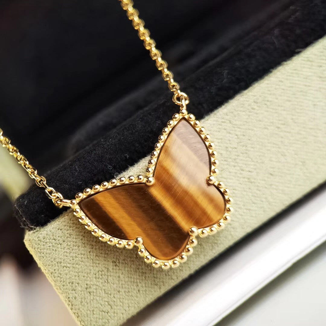 [RAFFINE] TIGER__ EYE BUTTERFLY NECKLACE