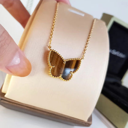 [RAFFINE] TIGER__ EYE BUTTERFLY NECKLACE