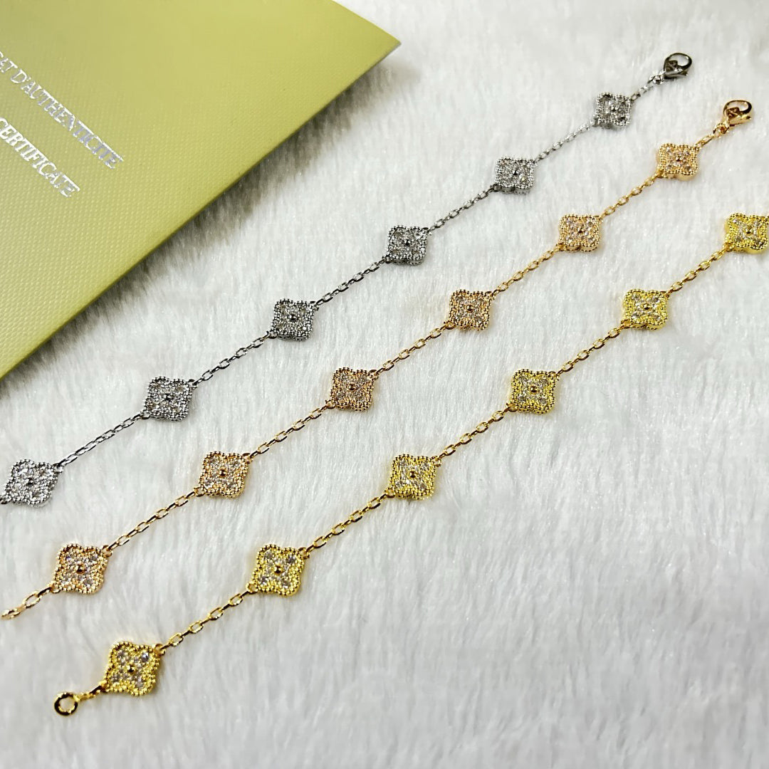[RAFFINE]CLOVER 6 MOTIV DIAMANTENARMBAND