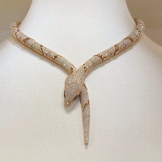 [RAFFINE]COLLAR SERPENTI DE ORO DE ALTA COSTURA 