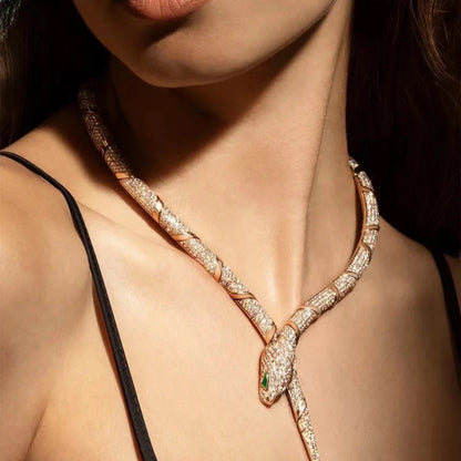 [RAFFINE]COLLAR SERPENTI DE ORO DE ALTA COSTURA 