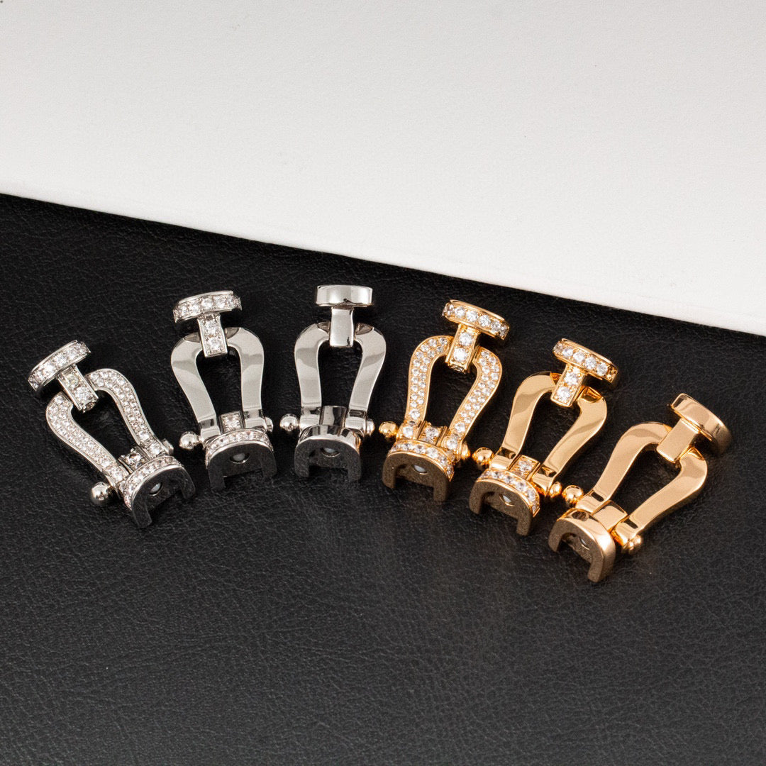 [RAFFINE]FORCE LARGE HORSESHOE FULL DIAMOND BRACELET SILVER