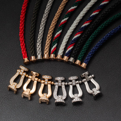 [RAFFINE]FORCE LARGE HORSESHOE FULL DIAMOND BRACELET SILVER