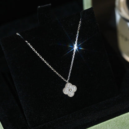 [RAFFINE]CLOVER MINI 9.5MM PENDANT DIAMOND NECKLACE