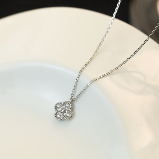 [RAFFINE]CLOVER MINI 9.5MM PENDANT DIAMOND NECKLACE