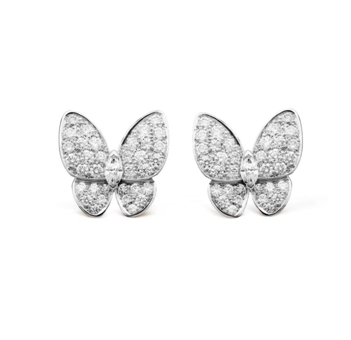 [Raffine] SCHMETTERLINGS-OHRRINGE MIT DIAMANTEN
