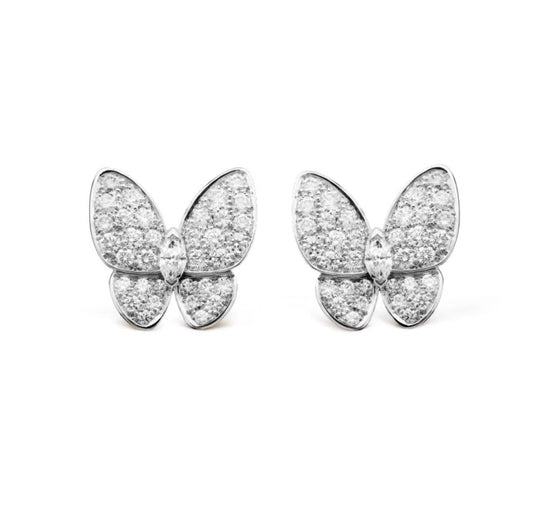 [RAFFINE]BUTTERFLY ALL DIAMOND EARRINGS