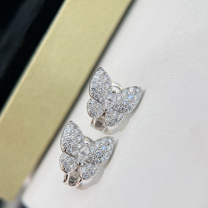 [Raffine] SCHMETTERLINGS-OHRRINGE MIT DIAMANTEN