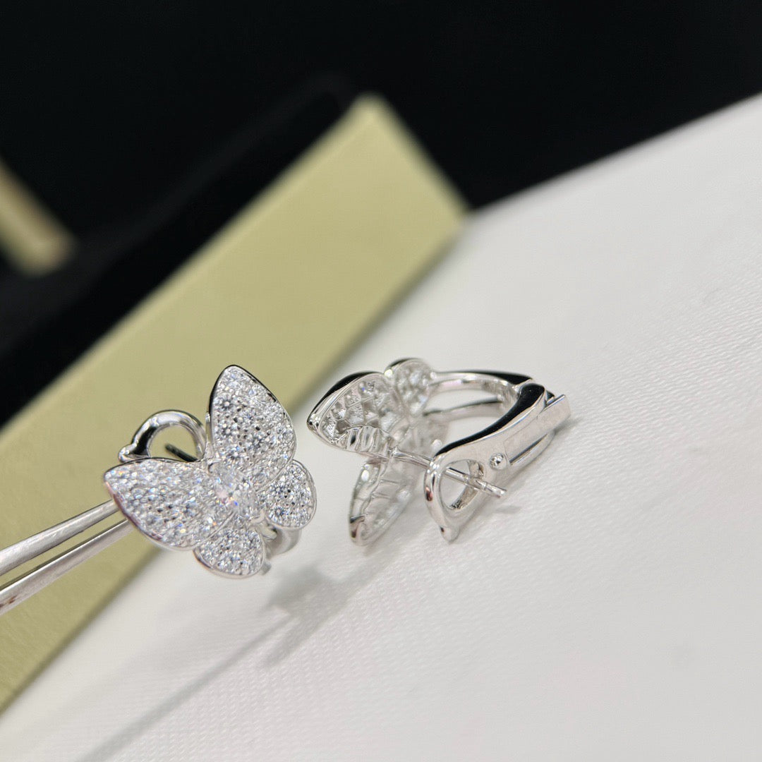 [Raffine] SCHMETTERLINGS-OHRRINGE MIT DIAMANTEN