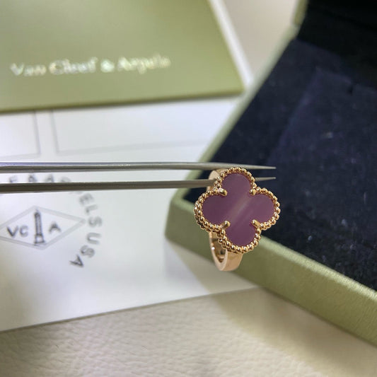 [RAFFINE]CLOVER  PURPLE VIOLET RING