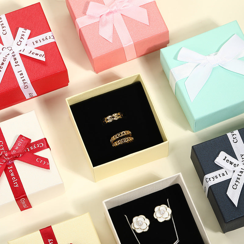 CAJA DE REGALO PARA JOYERÍA CON LAZO (SIN LOGOTIPO)