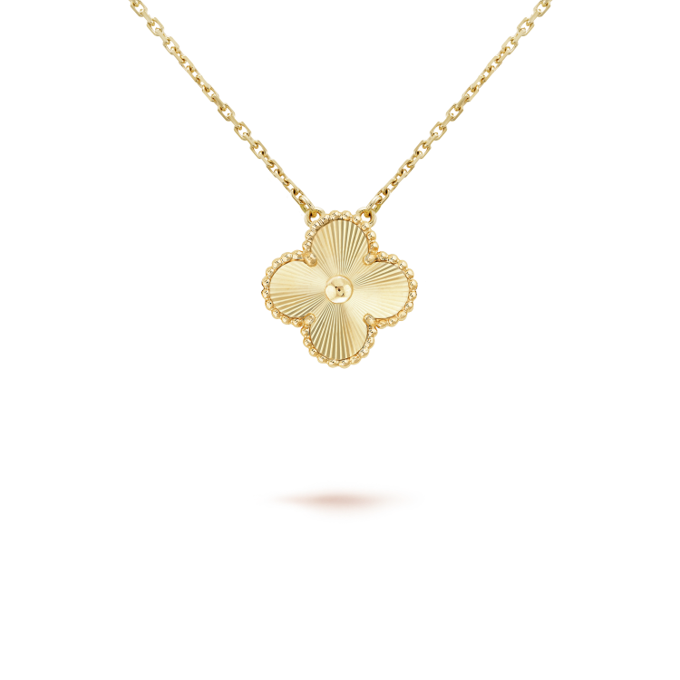 [RAFFINE]CLOVER 15MM LASER NECKLACE