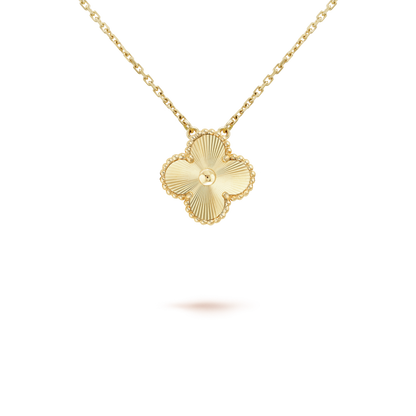 [RAFFINE]CLOVER 15MM LASER NECKLACE