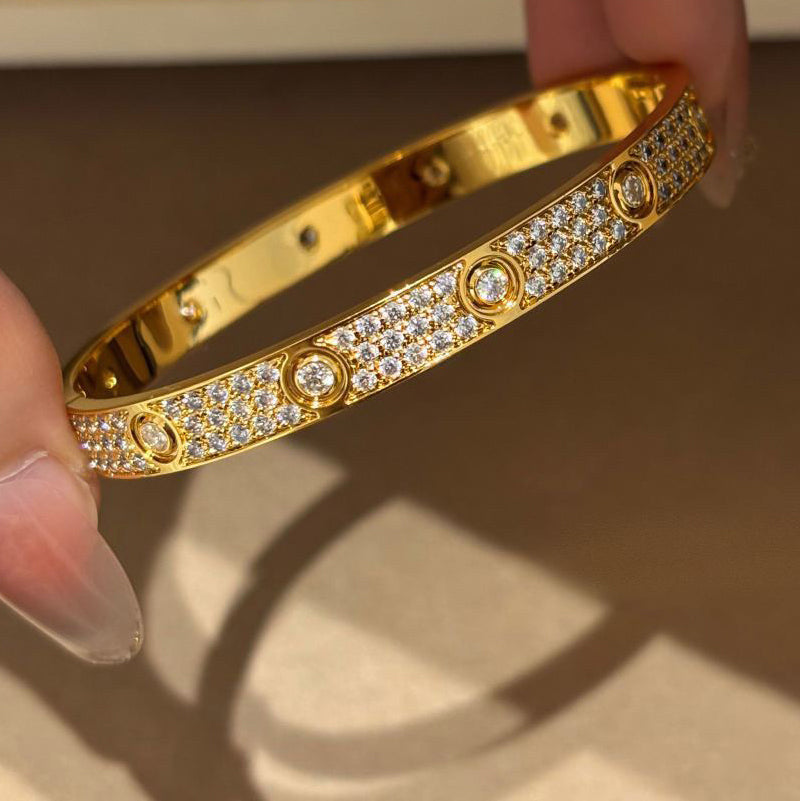 [Raffine]LOVE BRACELET 6.1MM DIAMOND-PAVED 10 BIG DIAMONDS