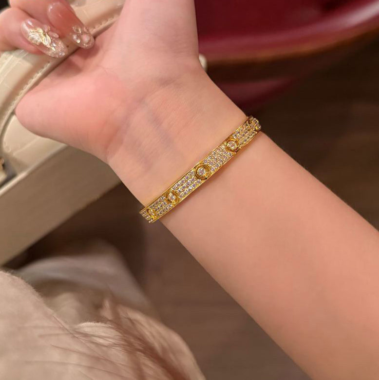 [Raffine]LOVE BRACELET 6.1MM DIAMOND-PAVED 10 BIG DIAMONDS