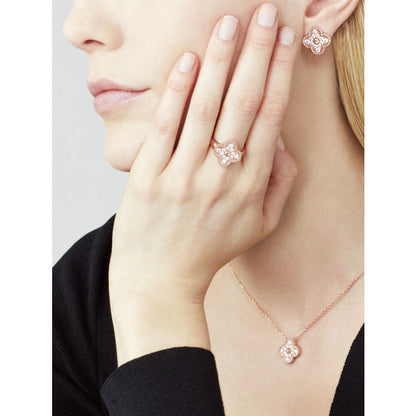 [RAFFINE]CLOVER 15MM DIAMOND SINGLE FLOWER NECKLACE