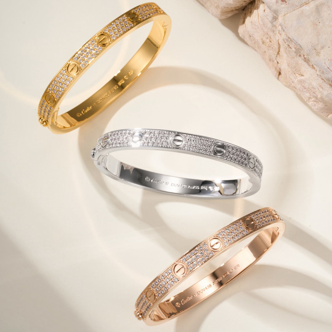 [Raffine]LOVE BRACELET 6.1MM DIAMOND-PAVED
