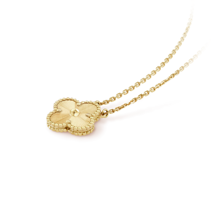 [RAFFINE]CLOVER 15MM LASER NECKLACE