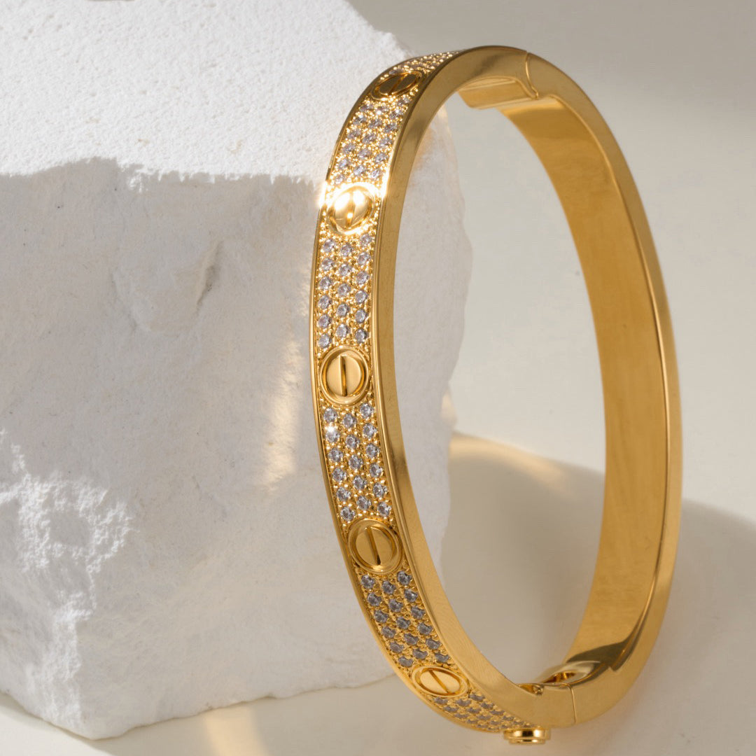 [Raffine]LOVE BRACELET 6.1MM DIAMOND-PAVED