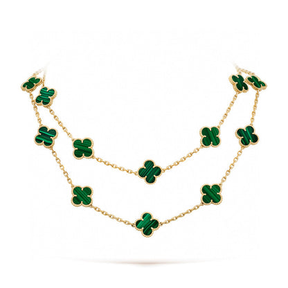 [RAFFINE]CLOVER 20 MOTIFS MALACHITE GOLD