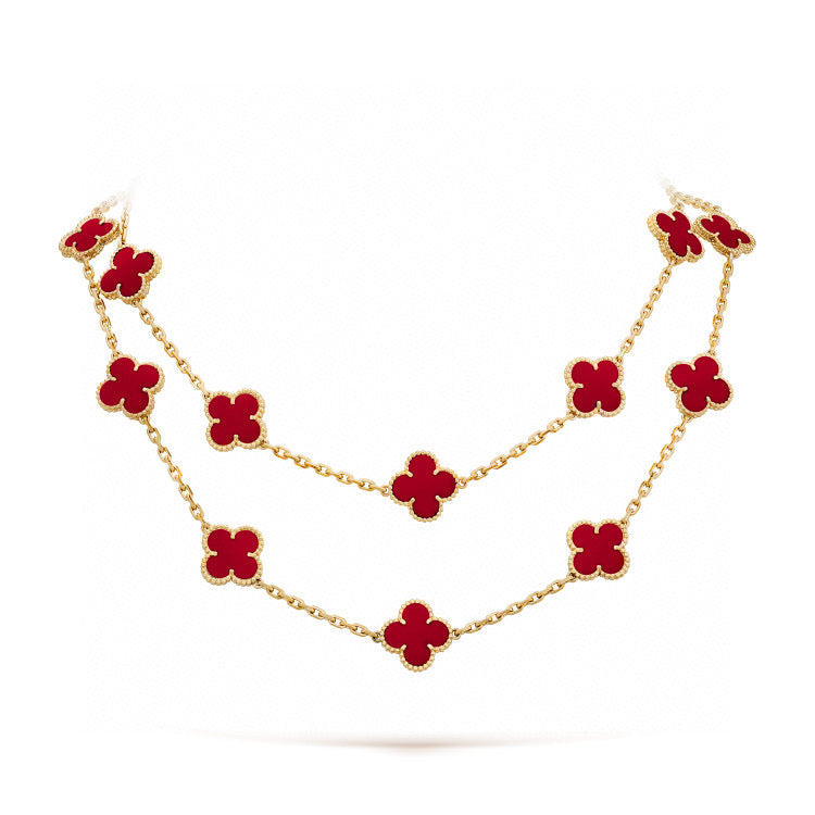 [Raffine]CLOVER 20 MOTIVE KARNEOL HALSKETTE