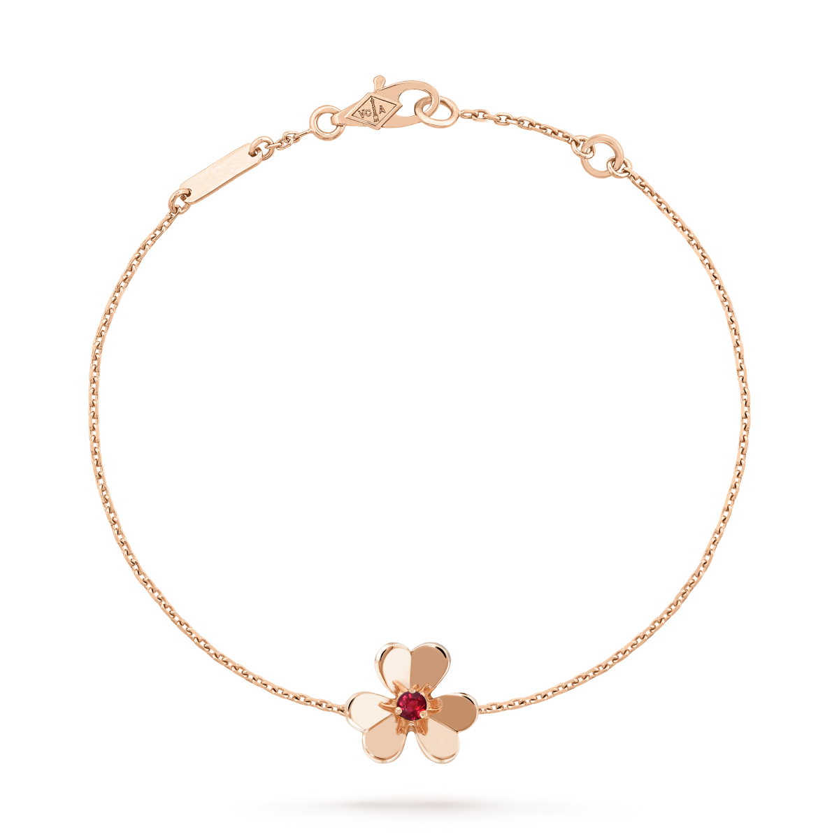 [Raffine]FRIVOLE GOLD FLOWER PINK MALACHITE BRACELET