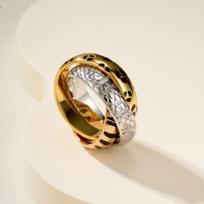 [Raffine]TRINITY  RING LEOPARD PRINT