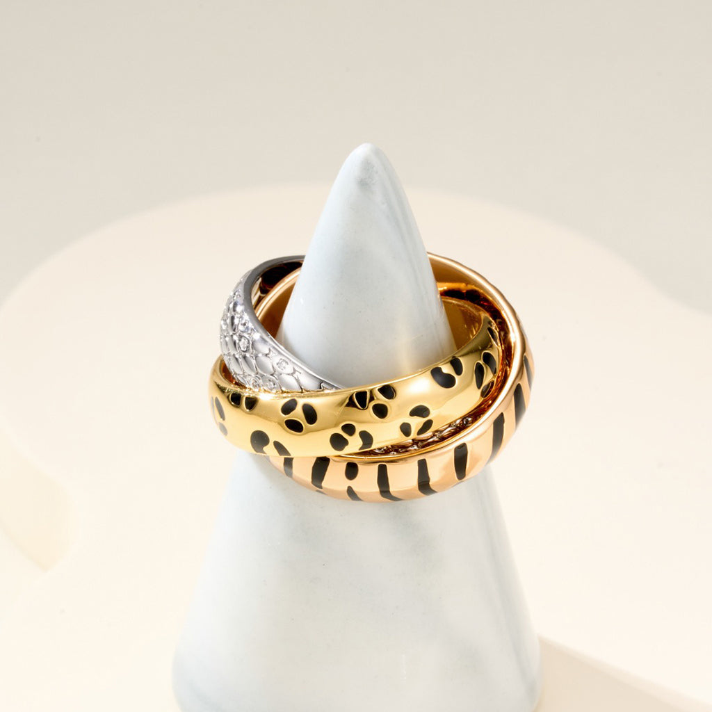[Raffine]TRINITY  RING LEOPARD PRINT