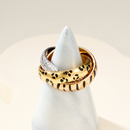 [Raffine]TRINITY  RING LEOPARD PRINT