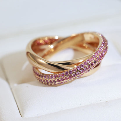[Raffine]TRINITY 3.2MM RING PINK DIAMOND