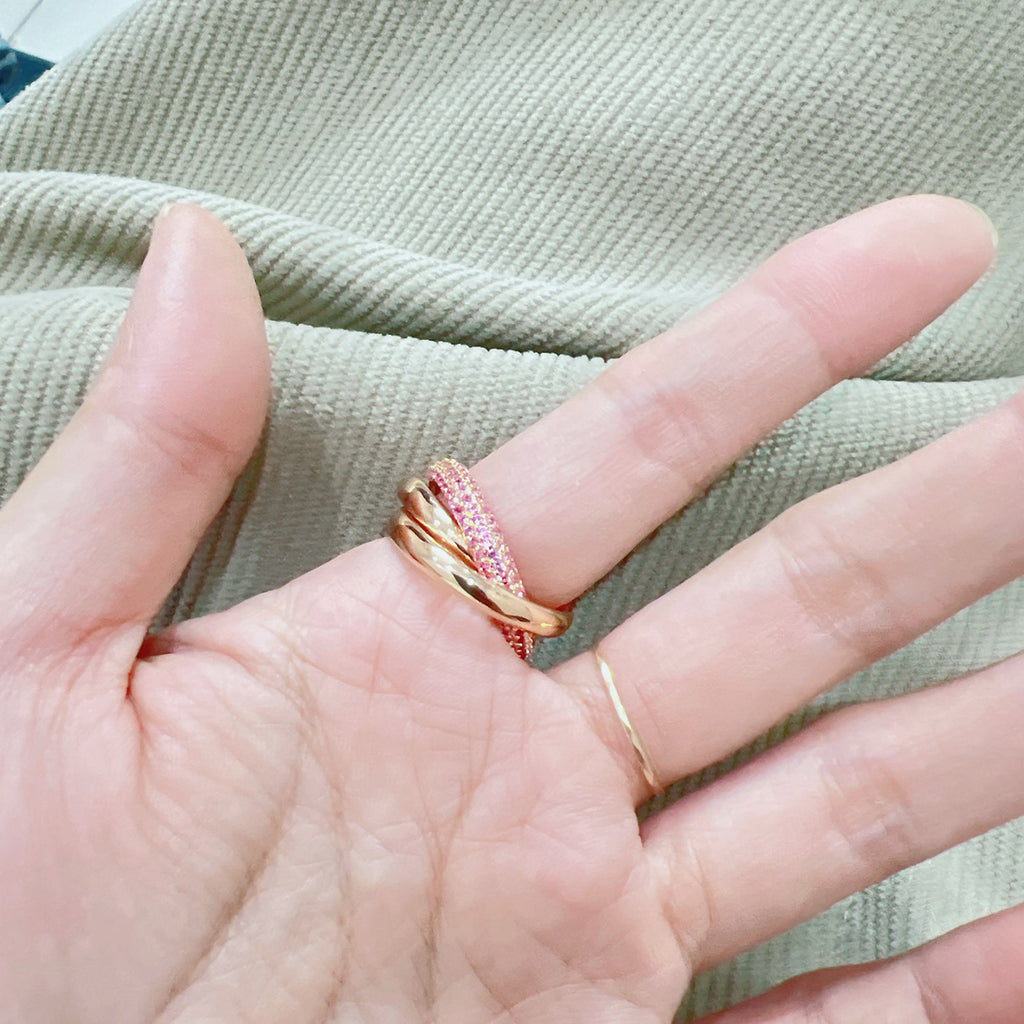 [Raffine]TRINITY 3.2MM RING PINK DIAMOND