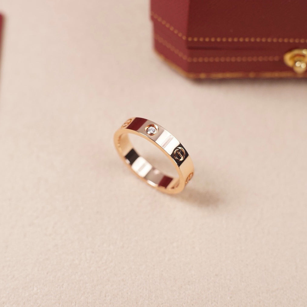 [Raffine]LOVE 4MM 1 DIAMOND RING
