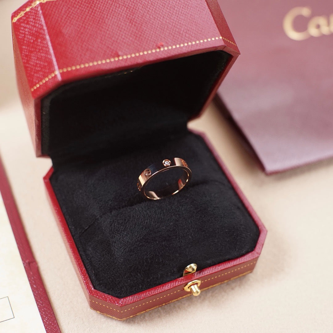 [Raffine]LOVE 4MM 1 DIAMOND RING